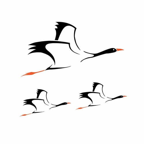 Crane stickers set 3 - stickers, of