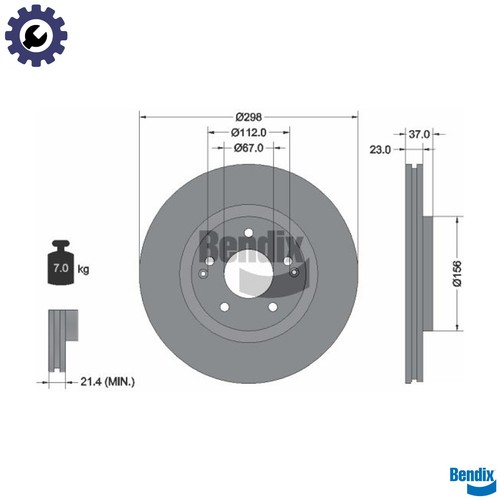 Brake disc bds2262 for - 2x,