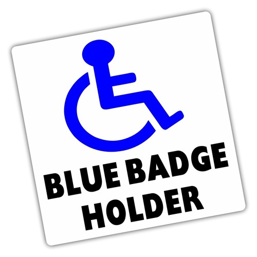 Blue badge holder - holder, sign