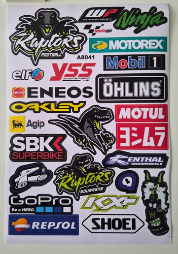 Motorbike sticker sheet - motorbike,