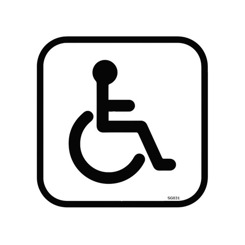 Disabled self adhesive sticker - disabled,