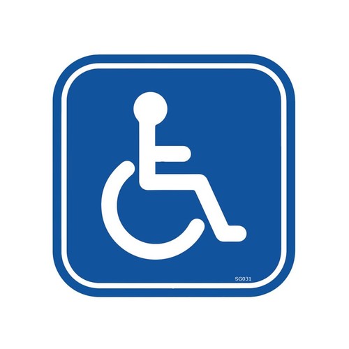 Disabled self adhesive - self, sticker