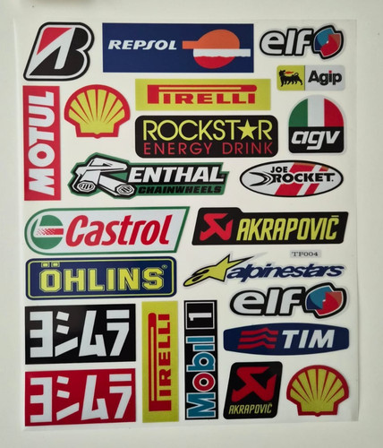 Motorbike sticker sheet - sticker,