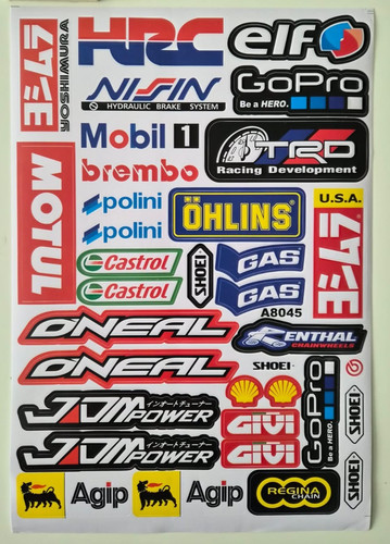 Motorbike sticker sheet - motorbike,