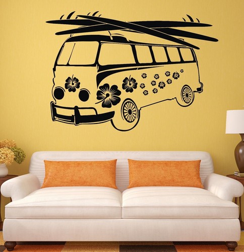 Wall sticker hippie - hippie, vans